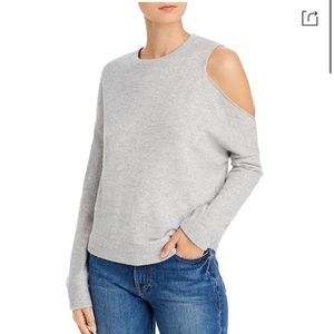 Heather Gray Cashmere Cutout Cashmere Sweater